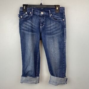 Victoria Beckham Rock & Republic Jeans Womens 27 Madrid Crown Embroidered Denim